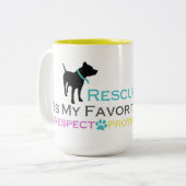 2 Couleurs Rescued est tasse préférée de race (Devant gauche)