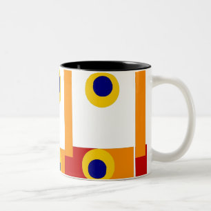 2 Couleurs Rétro tasse de café de Geo