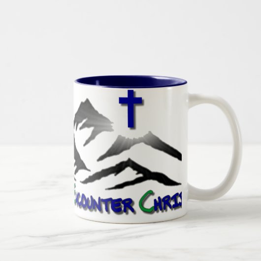 2 Couleurs Rétro tasse de café de logo (Droit)