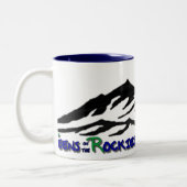 2 Couleurs Rétro tasse de café de logo (Gauche)
