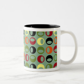 2 Couleurs Rétro tasse de café moderne fraîche de sphères