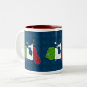 2 Couleurs Rétro tasse de mod de scooter (Devant gauche)