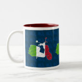 2 Couleurs Rétro tasse de mod de scooter (Gauche)