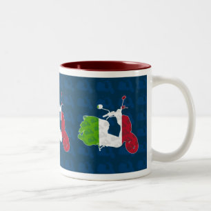 2 Couleurs Rétro tasse de mod de scooter