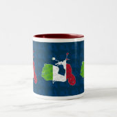 2 Couleurs Rétro tasse de mod de scooter (Centre)