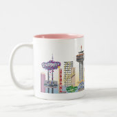 2 Couleurs Rétro tasse de Vegas (Gauche)