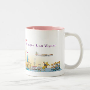 2 Couleurs Rétro tasse de Vegas