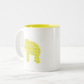 2 Couleurs rétro tasse d'éléphant (Devant gauche)