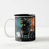 2 Couleurs Robot 3 noir tasse à deux tons (Gauche)