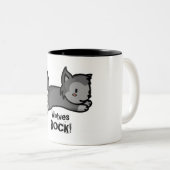 2 Couleurs ROCHE de loups ! Tasse (Devant droit)