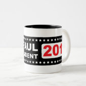 2 Couleurs Ron Paul pour le président 2012 tasse (Devant droit)