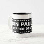2 Couleurs Ron Paul pour le président 2012 tasse (Devant gauche)