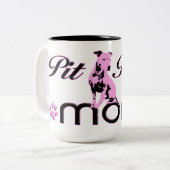 2 Couleurs Rose de ~ de tasse de maman de pitbull (Devant gauche)