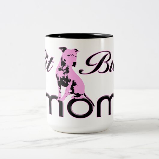2 Couleurs Rose de ~ de tasse de maman de pitbull (Centre)