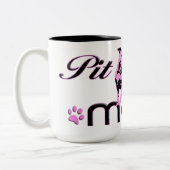 2 Couleurs Rose de ~ de tasse de maman de pitbull (Gauche)