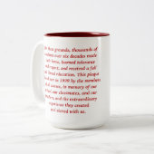 2 Couleurs Rouge de tasse d'école de pelouse de cerise (Devant gauche)