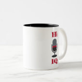 2 Couleurs "Salut, QI " Tasse Cuer (Devant droit)