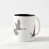 2 Couleurs Sandhill tend le cou la tasse (Devant droit)