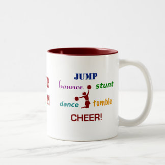 2 Couleurs Sautez la tasse de café de pom-pom girl de rebond