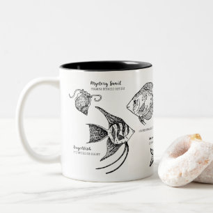 2 Couleurs Scalaire et tasse d'amis (poissons tropicaux)