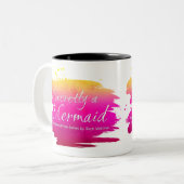 2 Couleurs Secrètement une sirène - tasse de café (Devant gauche)