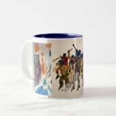 2 Couleurs Série Jazz bleu deux tons, tasse café onze once (Devant gauche)