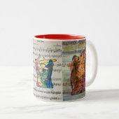 2 Couleurs Série rouge jazz combo tasse à café (Devant droit)