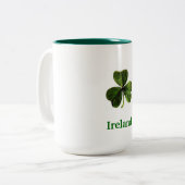 2 Couleurs Shamrock de l'Irlande - tasse de café (grande) (Devant gauche)