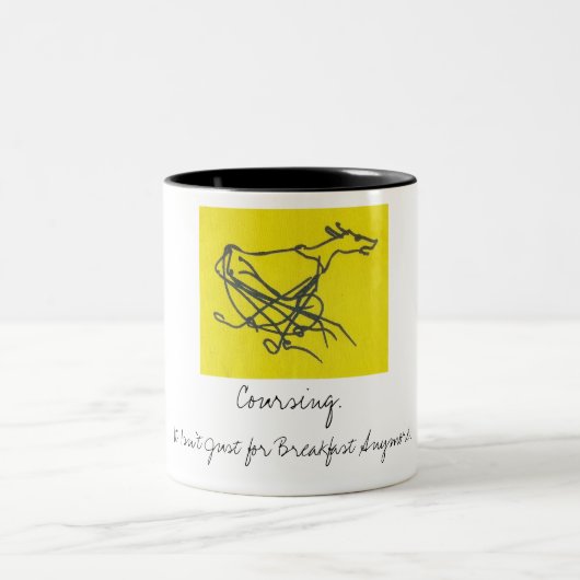 2 Couleurs Sighthound chassant la tasse (Centre)