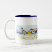 2 Couleurs six bécasseaux sur une tasse (Gauche)