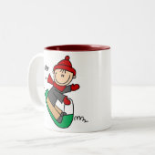 2 Couleurs Sledding la tasse de neige d'hiver (Devant gauche)