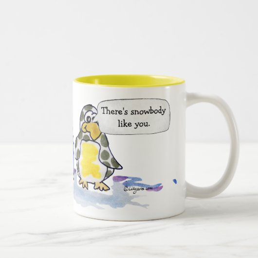 2 Couleurs Snobody vous aiment tasse de pingouin (Droit)