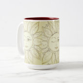 2 Couleurs Soleil clignotant - tasse de café (Devant gauche)