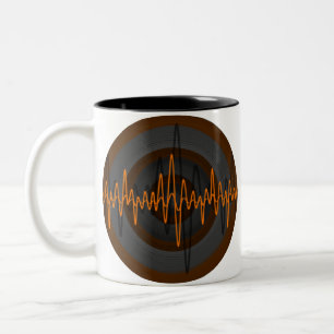 2 Couleurs Son orange foncé Tasse ronde