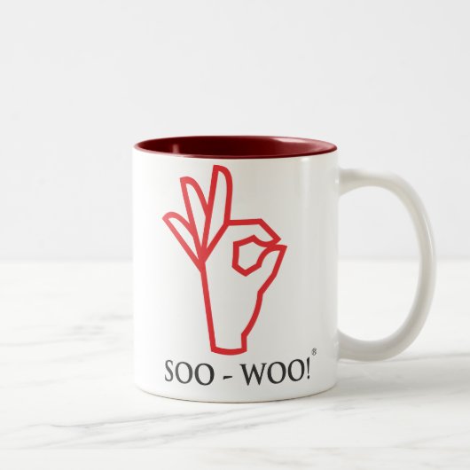 2 Couleurs SOO-WOO ! Tasse de café (Droit)