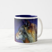 2 Couleurs Sous une tasse de lune bleue (Devant droit)