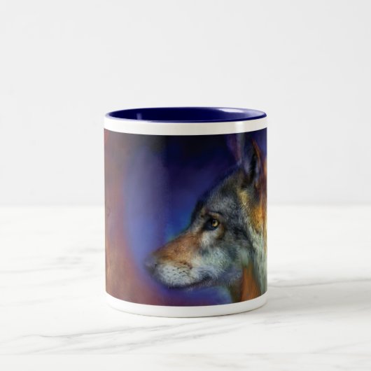 2 Couleurs Sous une tasse de lune bleue (Centre)