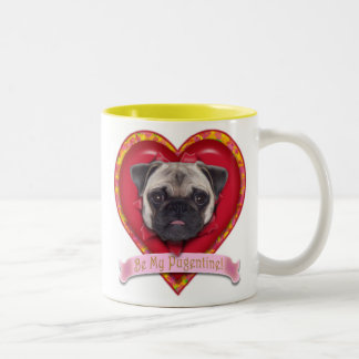 2 Couleurs Soyez mon Pugentine ! Bannière de rose de tasse de