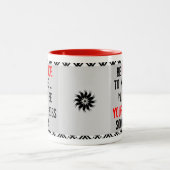 2 Couleurs Soyez Nice à moi tasse de patron (Centre)