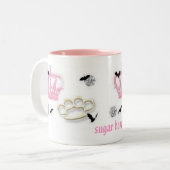 2 Couleurs sucre bébé 1 tasse (Devant gauche)