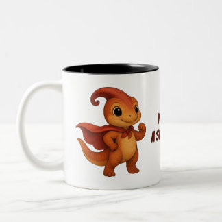 2 Couleurs Super-héros – Tasse dinosaure mignonne avec texte 