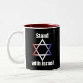 2 Couleurs Support avec la tasse de l'Israël (Gauche)