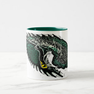 2 Couleurs Surfer vagues thème artistique turquoise tasse à c