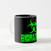 2 Couleurs Symbole de Biohazard sur la tasse de café verte (Devant gauche)