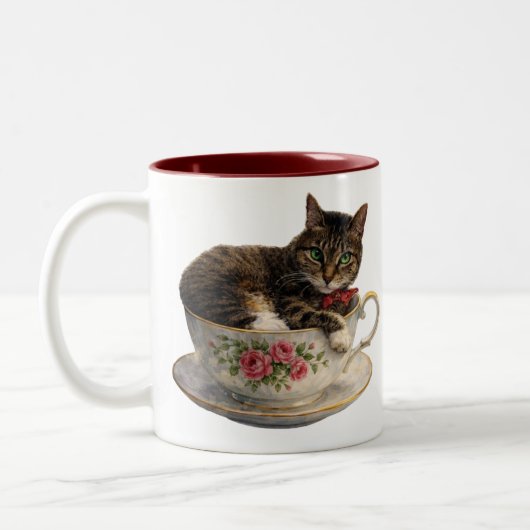 2 Couleurs Tabby dans une tasse de thé (Gauche)