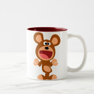 2 Couleurs "Tant pis..." Tasse Ours de Dessin Animé qui hauss