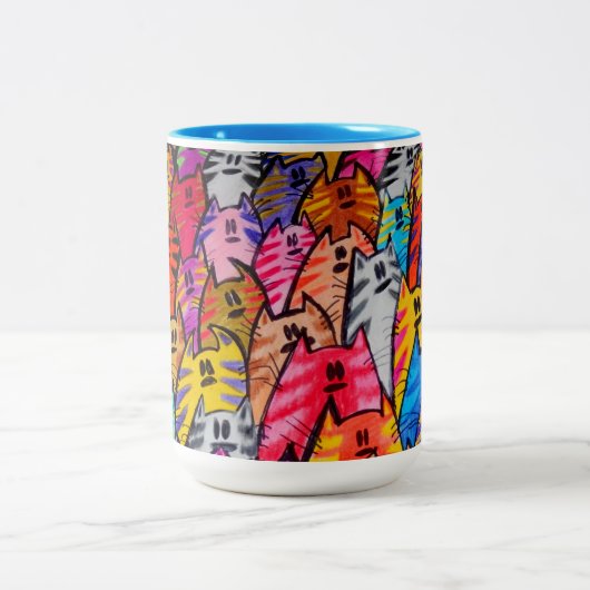 2 Couleurs Tasse - 012 - CHATS (Centre)