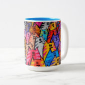 2 Couleurs Tasse - 012 - CHATS (Devant droit)