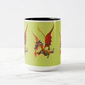 2 Couleurs Tasse - 016 - Dragon Rouge (Centre)