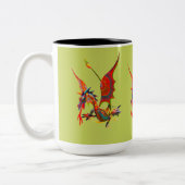 2 Couleurs Tasse - 016 - Dragon Rouge (Gauche)